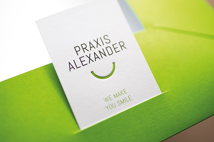 Corporate Design – Praxis Alexander – Visitenkarte