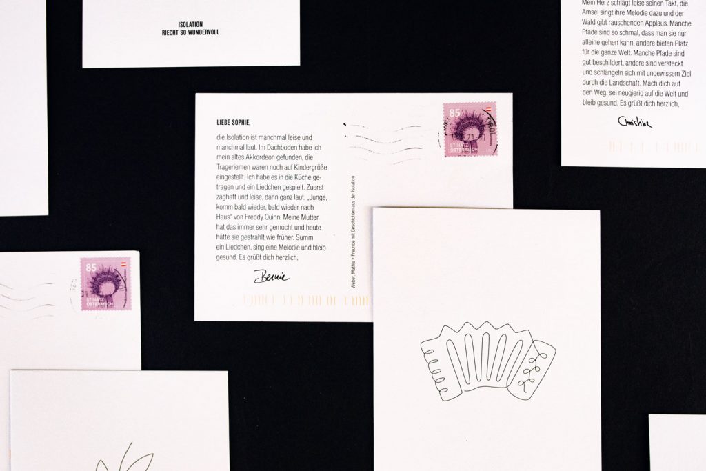 Werbekampagne – Weber, Mathis + Freunde – Corona – Postkartenserie