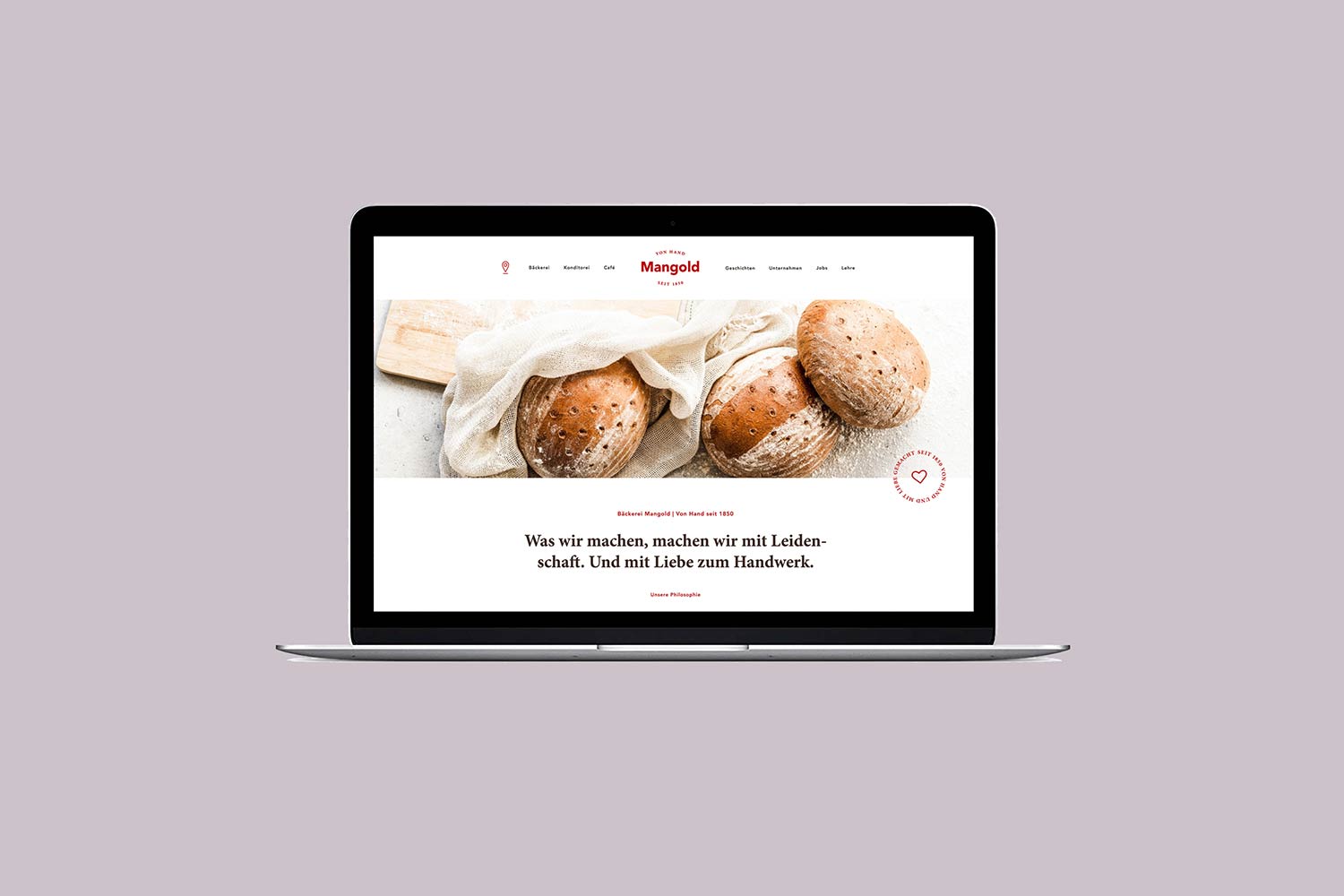 Webdesign und Programmierung – Bäckerei Mangold – Homepage