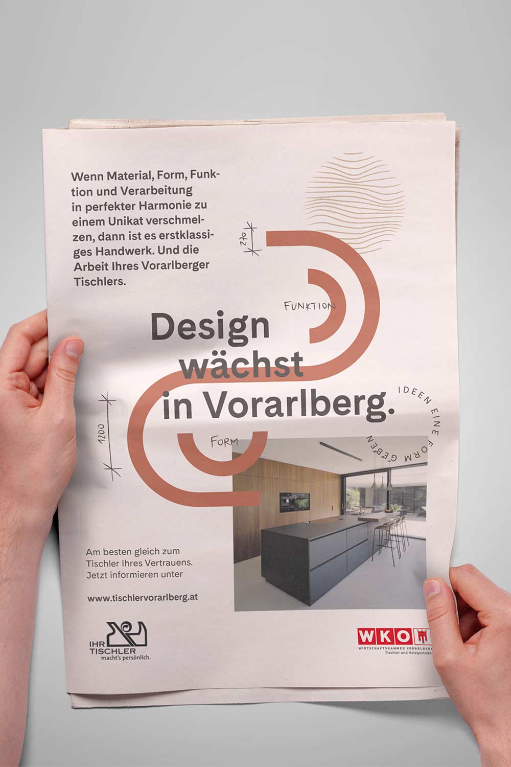 Werbekampagne – Innung der Tischler Vorarlberg Inserat VN Tischler Vorarlberg