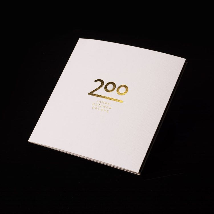 200 Jahre Getzner, Mutter & Cie – Cover der Einladung zum Jubiläum