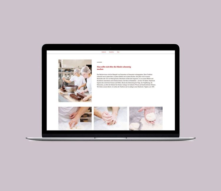 Webdesign und Programmierung – Bäckerei Mangold – Geschichten