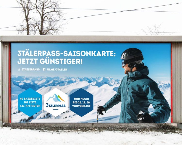3Tälerpass-Werbekampagne – Großflächenplakate