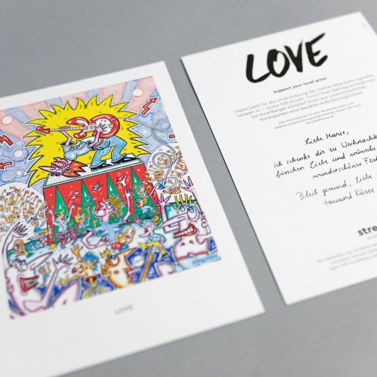 Digitales Marketing – Kunst Hilft Kunst – Kartenserie – Love