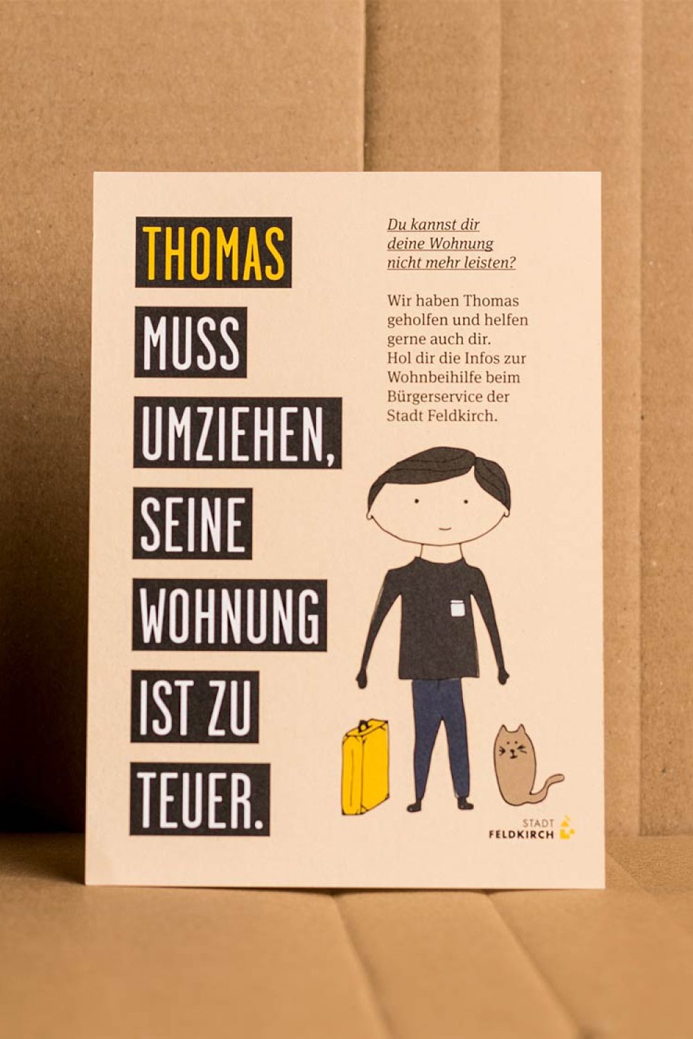 Werbekampagne – Amt der Stadt Feldkirch – Postkarten – Sujet Thomas